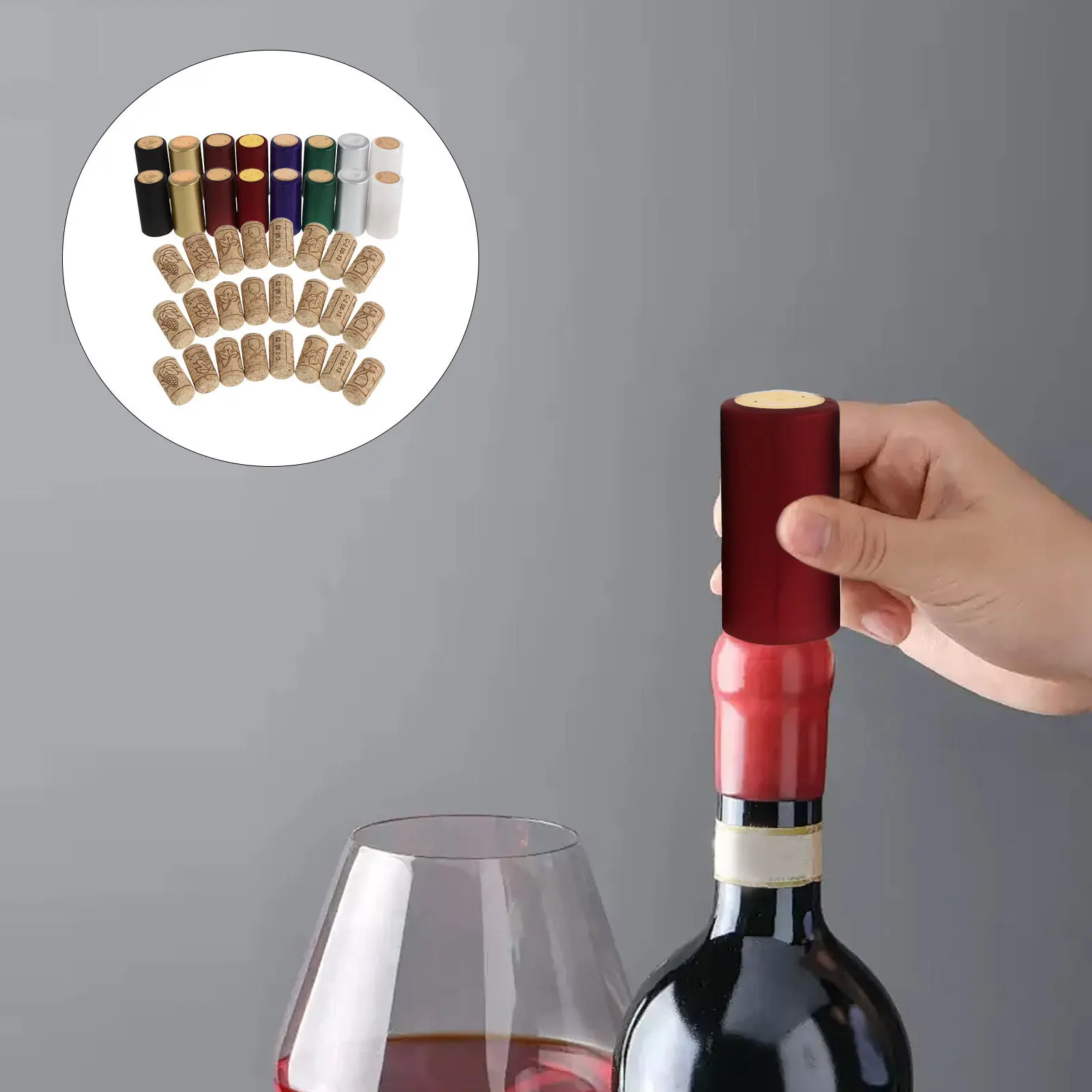 Heat Shrink Bottle Cap Set Corks for Wine Bottling Sleeves Sealer Wrap Seals and Stoppers Bottles Caps Capsules Stoppers
Heat Shrink Bottle Cap Set Corks for Wine Bottling Sleeves Sealer Wrap Seals and Stoppers Bottles Caps Capsules Stoppers