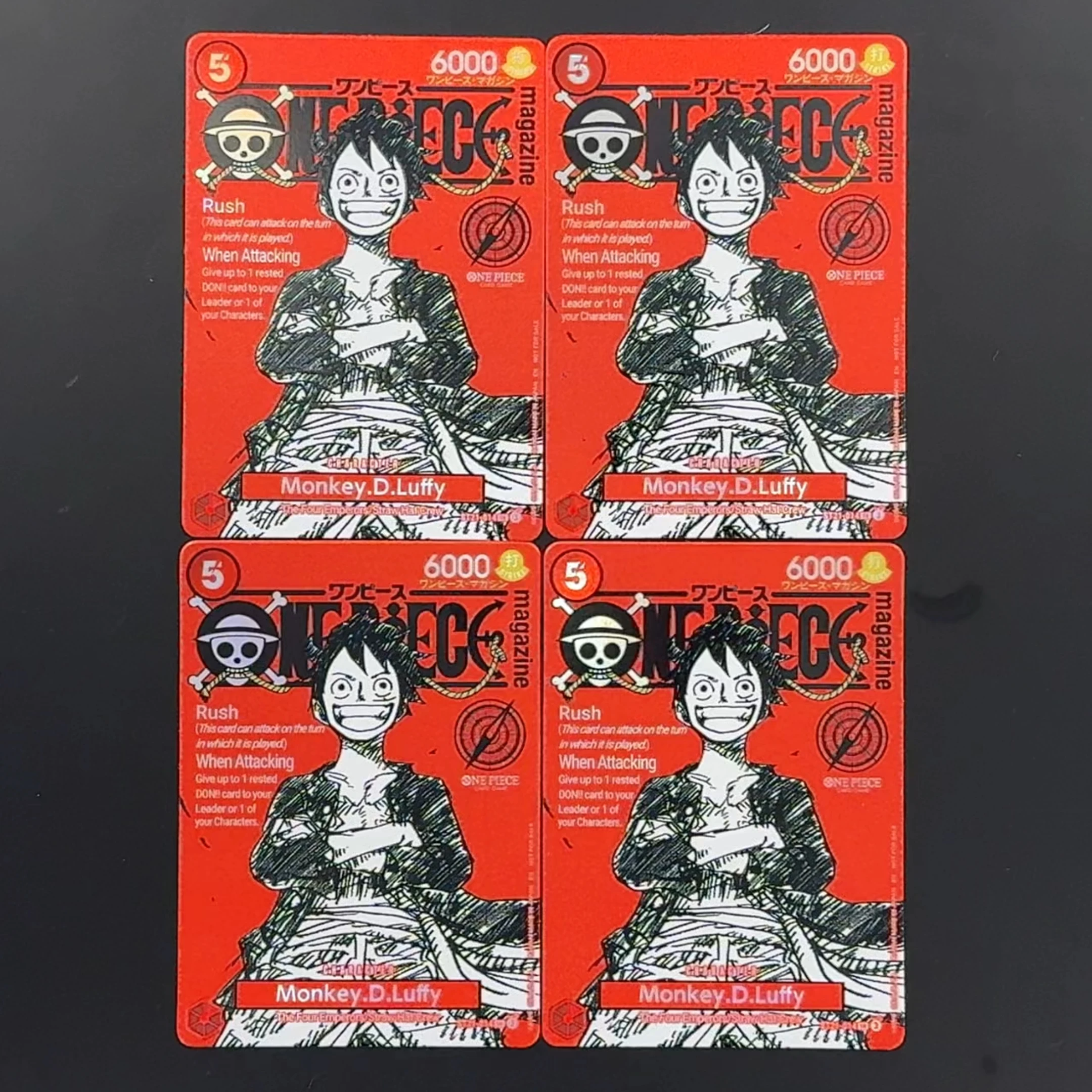 One Piece TCG OPCG English Magazine Luffy character card ST21-014 Textured Foil Card Anime Collectible Cards
One Piece TCG OPCG English Magazine Luffy character card ST21-014 Textured Foil Card Anime Collectible Cards