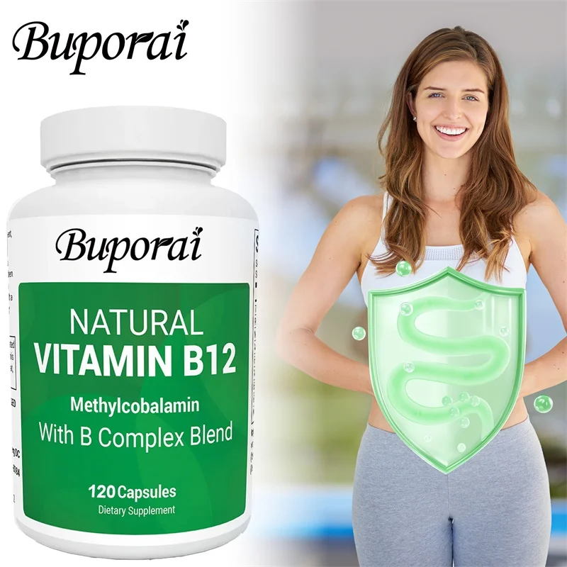 Natural Vitamin B12 with B Complex Blend - Helps Promote Nervous System Health and Cognitive Function, Energy Metabolism
Natural Vitamin B12 with B Complex Blend - Helps Promote Nervous System Health and Cognitive Function, Energy Metabolism