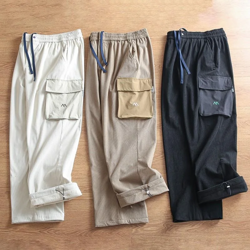Retro Japanese Sle Winter Men's Loose Fit Elastic Waist Corduroy Multi-ket Workwear Casual Long Pants Trendy Straight Leg
Retro Japanese Sle Winter Men's Loose Fit Elastic Waist Corduroy Multi-ket Workwear Casual Long Pants Trendy Straight Leg
