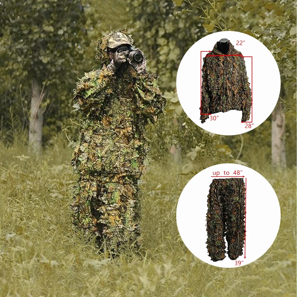 Дышащий камуфляжный охотничий костюм для женщин и мужчин, легкий и с капюшоном, дикий листовой дизайн, маскировочный костюм для лесного охотника 6 в 1
Дышащий камуфляжный охотничий костюм для женщин и мужчин, легкий и с капюшоном, дикий листовой дизайн, маскировочный костюм для лесного охотника 6 в 1