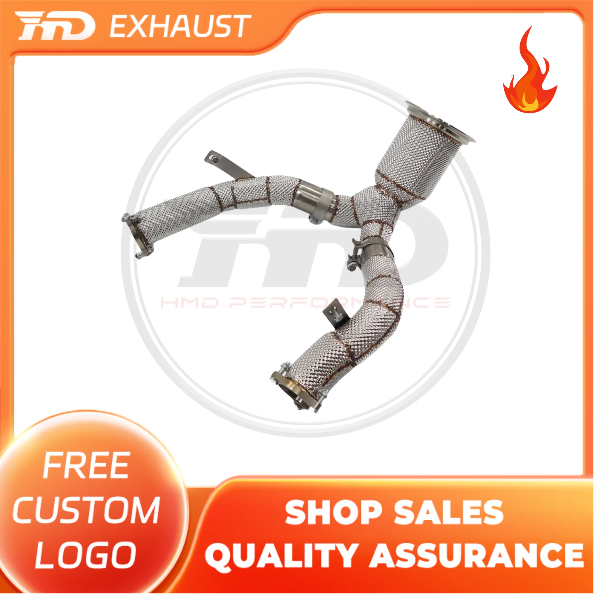 HMD Exclusive Customization Stainless Steel Downpipe For Audi A6 A7 C8 3.0T With Heat Shield Exhaust With Catalysis Car Parts
HMD Exclusive Customization Stainless Steel Downpipe For Audi A6 A7 C8 3.0T With Heat Shield Exhaust With Catalysis Car Parts