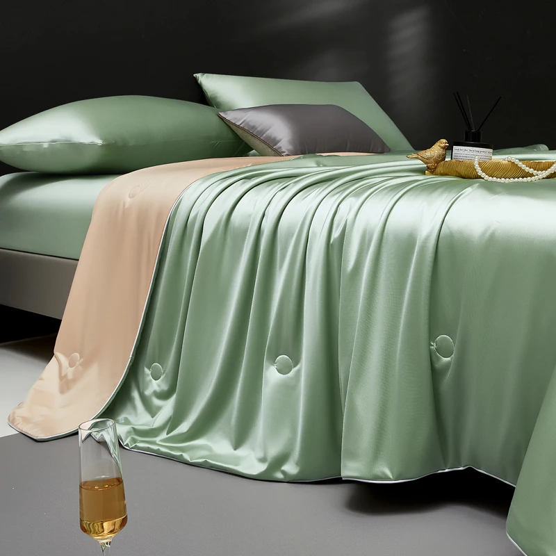 Mulberry Silk Feeling Summer Quilt/Duvet/Comforter, 100% Natural Long Strand Silk Bedding, Washed Silk Shell, Lightweight Soft
Mulberry Silk Feeling Summer Quilt/Duvet/Comforter, 100% Natural Long Strand Silk Bedding, Washed Silk Shell, Lightweight Soft