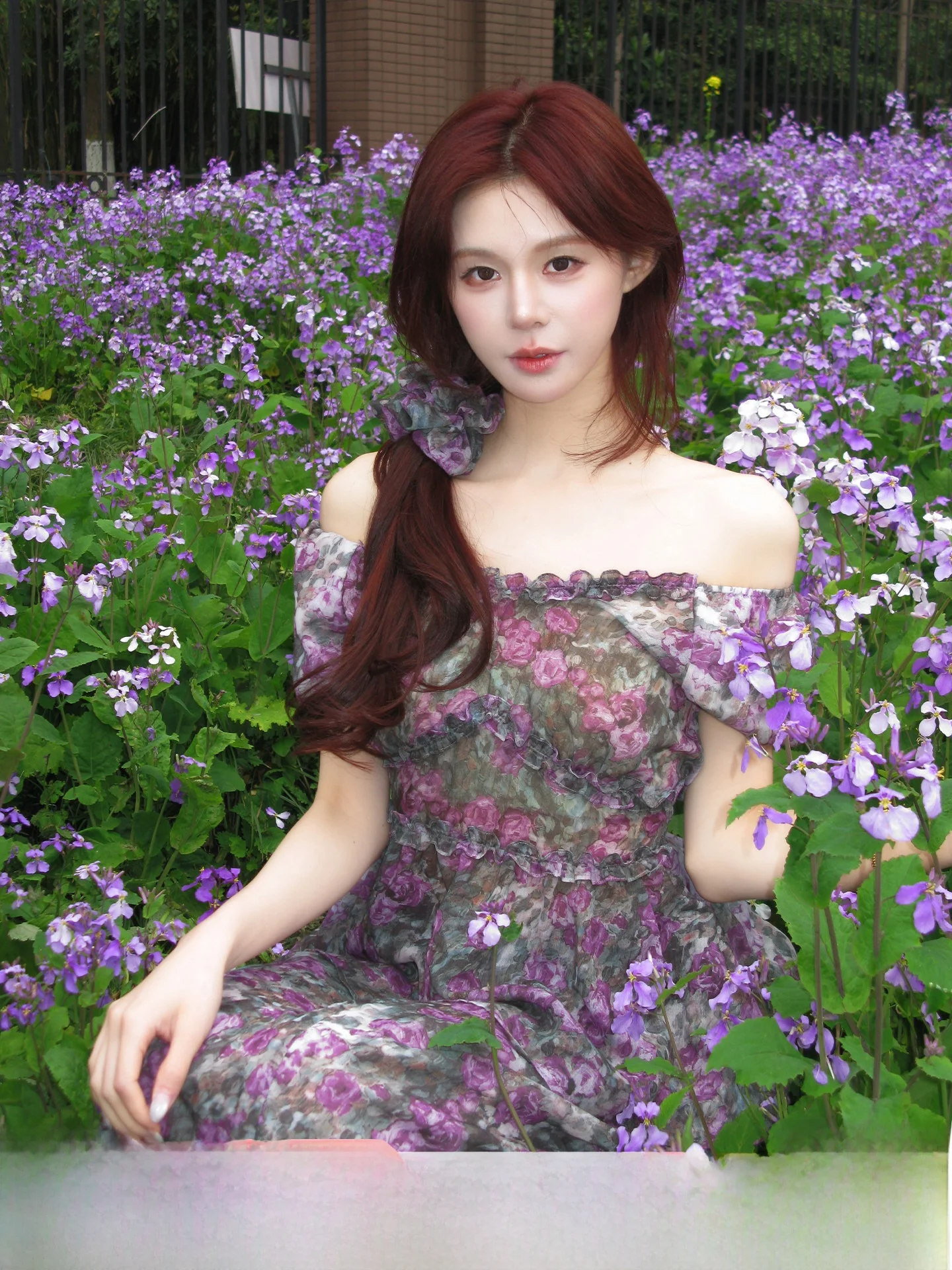 Unique Purple Pleated One-Shoulder Floral Print Holiday Style Women's Fashion Set Beautiful Shirt And Pants Korean Style Summer
Unique Purple Pleated One-Shoulder Floral Print Holiday Style Women's Fashion Set Beautiful Shirt And Pants Korean Style Summer