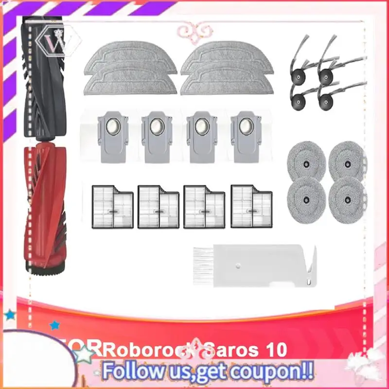 Replacement Accessory For Roborock Saros 10 Vacuum Cleaner Main Side Brush HEPA Filters Mop Pads Dust Bags Multi-Purpose
Replacement Accessory For Roborock Saros 10 Vacuum Cleaner Main Side Brush HEPA Filters Mop Pads Dust Bags Multi-Purpose