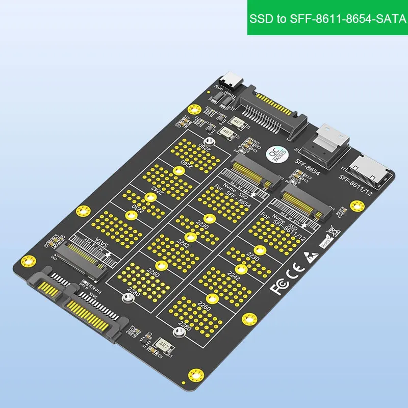 ADT-Link 3-in-1 SSD to SFF-8611-8654-SATA Adapter Card BKEY to SATA NFGG(M.2) Key B Adapter Card Gaming PC Accessories
ADT-Link 3-in-1 SSD to SFF-8611-8654-SATA Adapter Card BKEY to SATA NFGG(M.2) Key B Adapter Card Gaming PC Accessories