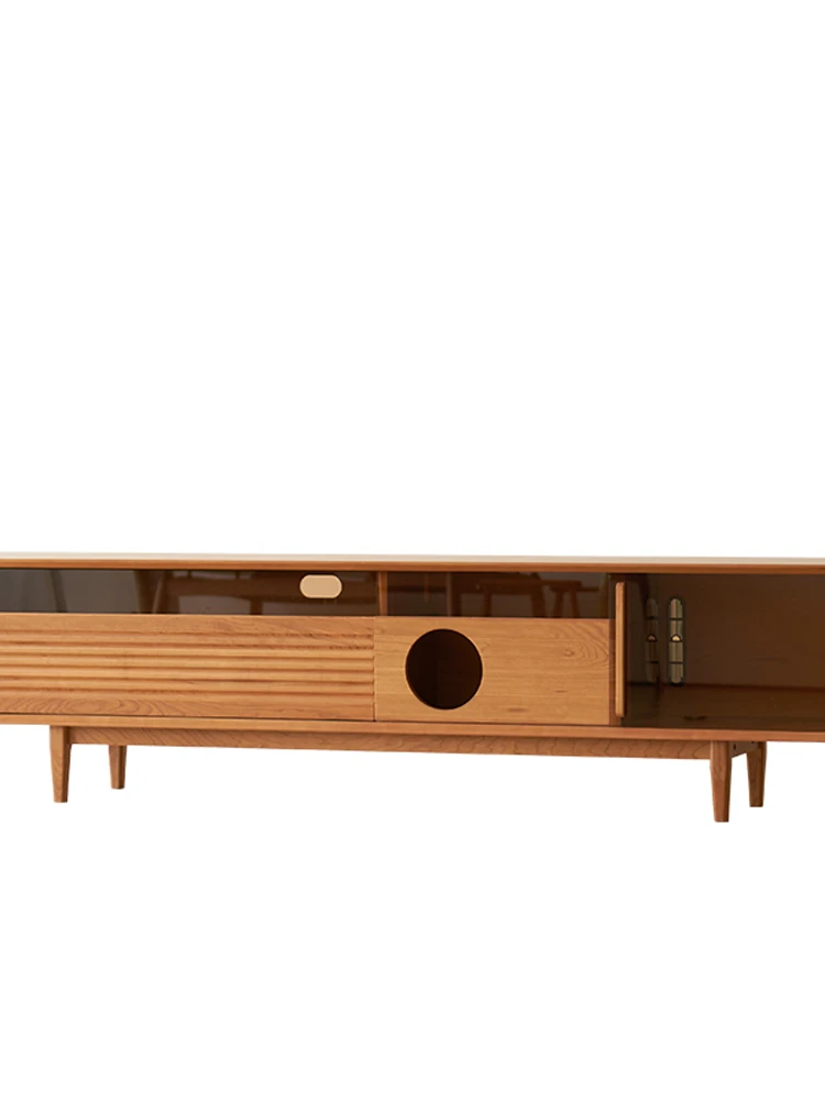 ZZXL TV Cabinet Cherrywood Japanese-Style Solid Wood Living in Northern Europe Simple Floor Glass Door
ZZXL TV Cabinet Cherrywood Japanese-Style Solid Wood Living in Northern Europe Simple Floor Glass Door