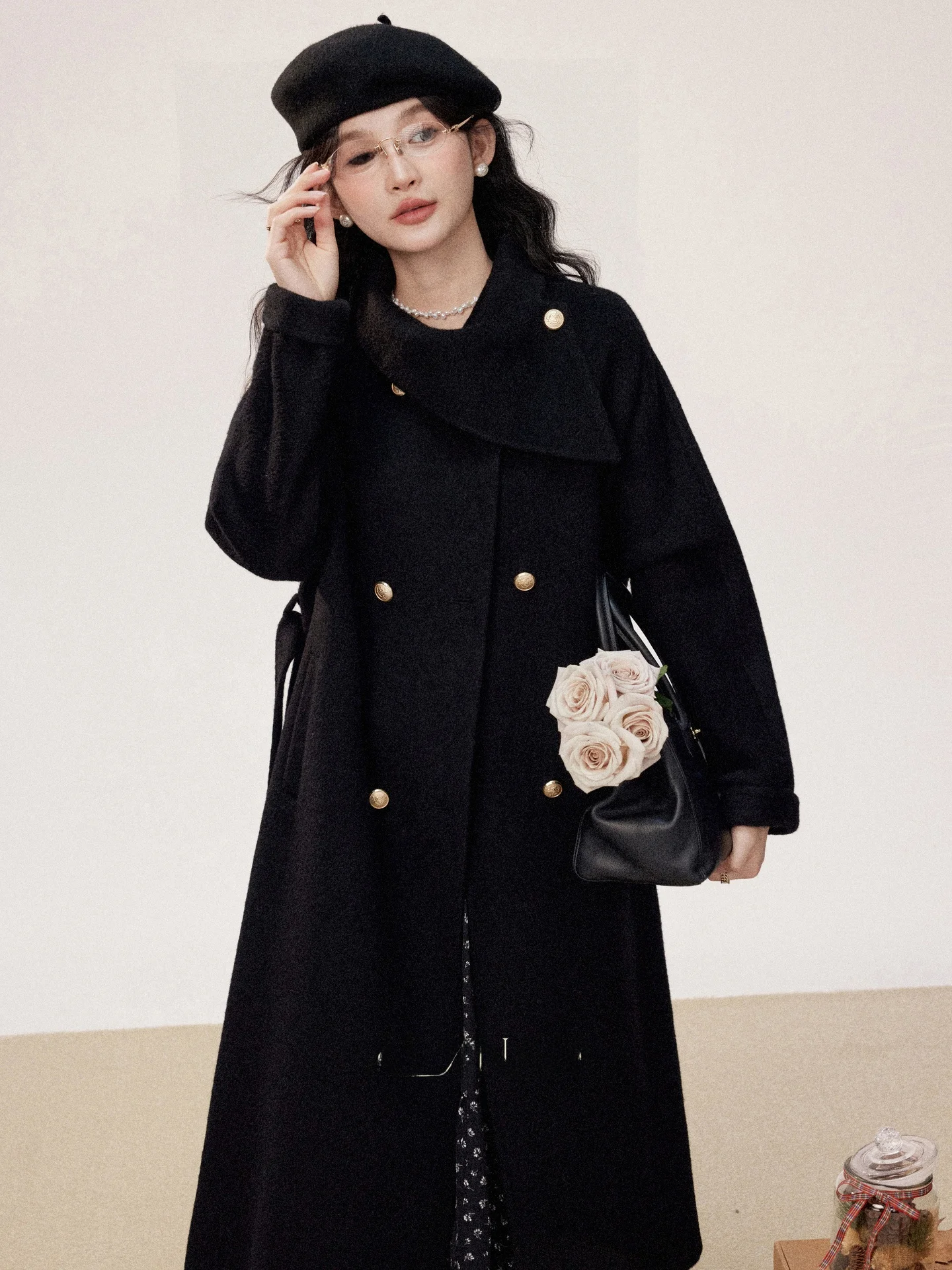 South Deer Long Woolen Coat Women's Sli Collar Overcoat Ele Vintage Bla Winter New Arrival Loose Fit Regular Sve
South Deer Long Woolen Coat Women's Sli Collar Overcoat Ele Vintage Bla Winter New Arrival Loose Fit Regular Sve