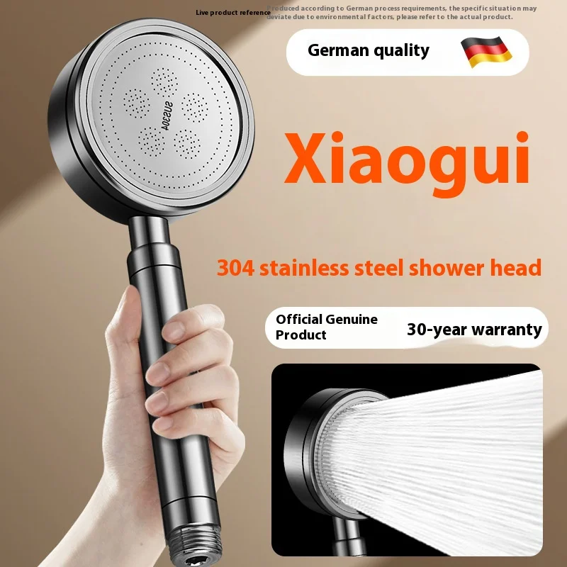 Stainless steel pressurized shower head nozzle Bath pressure Large water output High Pressure 5 Modes Adjustable Handheld
Stainless steel pressurized shower head nozzle Bath pressure Large water output High Pressure 5 Modes Adjustable Handheld