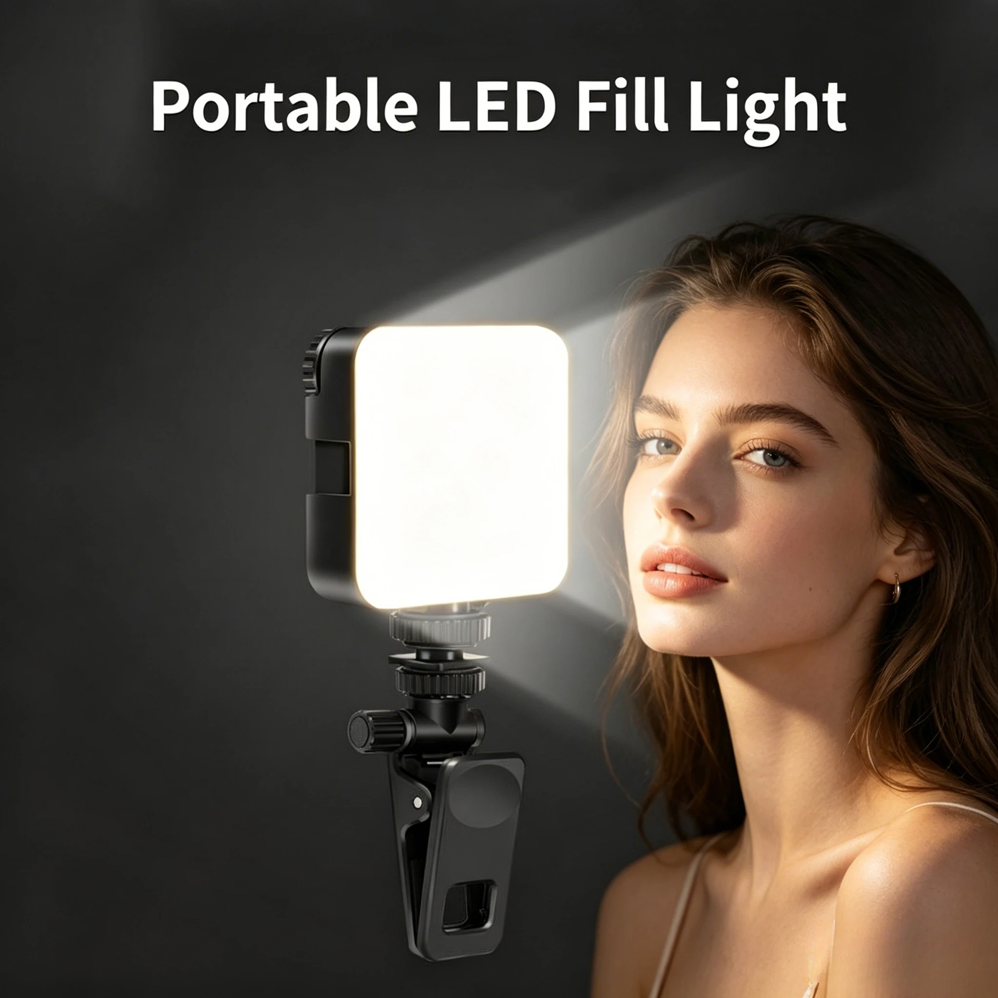 Portable Clip-on LED Fill Light, Mini Rechargeable Selfie Light with 3 Brightness Levels, Multi-Purpose Beauty Lamp for Camera
Portable Clip-on LED Fill Light, Mini Rechargeable Selfie Light with 3 Brightness Levels, Multi-Purpose Beauty Lamp for Camera