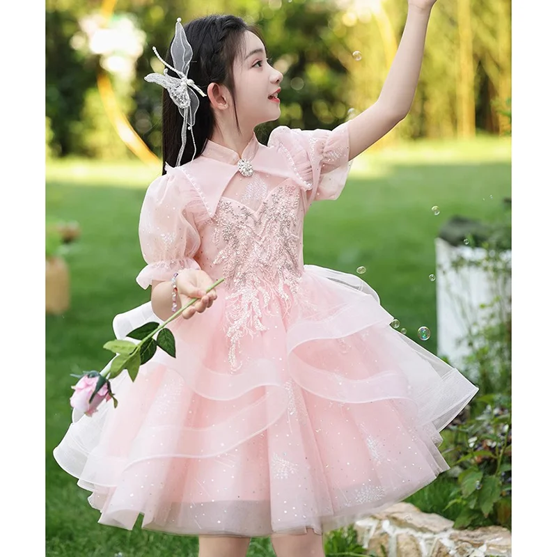 Girl's Birthday Evening Dress, Children's Host Princess Dress, Flower Girl Wedding, Little Girl Chorus Performance Dress
Girl's Birthday Evening Dress, Children's Host Princess Dress, Flower Girl Wedding, Little Girl Chorus Performance Dress