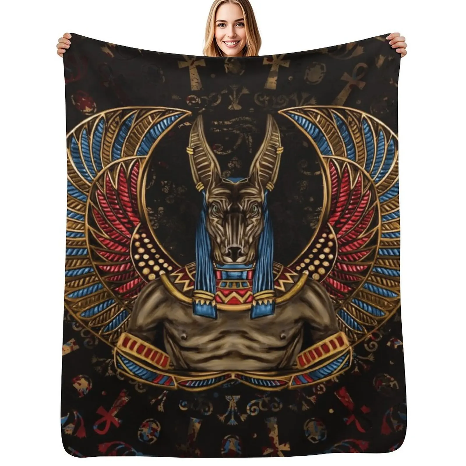 Anubis - Egyptian God Throw Blanket Travel Size Cozy Blanket for Plane Train
Anubis - Egyptian God Throw Blanket Travel Size Cozy Blanket for Plane Train