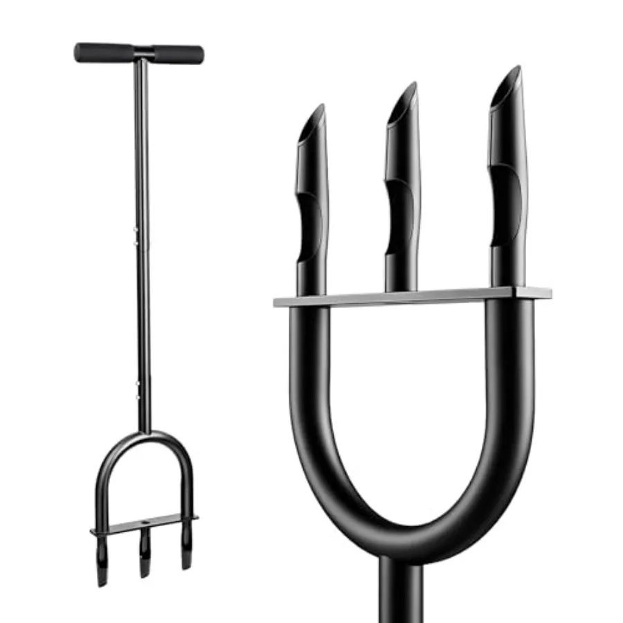 Manual Lawn Core Aerator Tool Heavy Duty Hand Soil Aerator with 3 Hollow Tines, Pre-Assembled Lawn and Garden Plug Remover for
Manual Lawn Core Aerator Tool Heavy Duty Hand Soil Aerator with 3 Hollow Tines, Pre-Assembled Lawn and Garden Plug Remover for