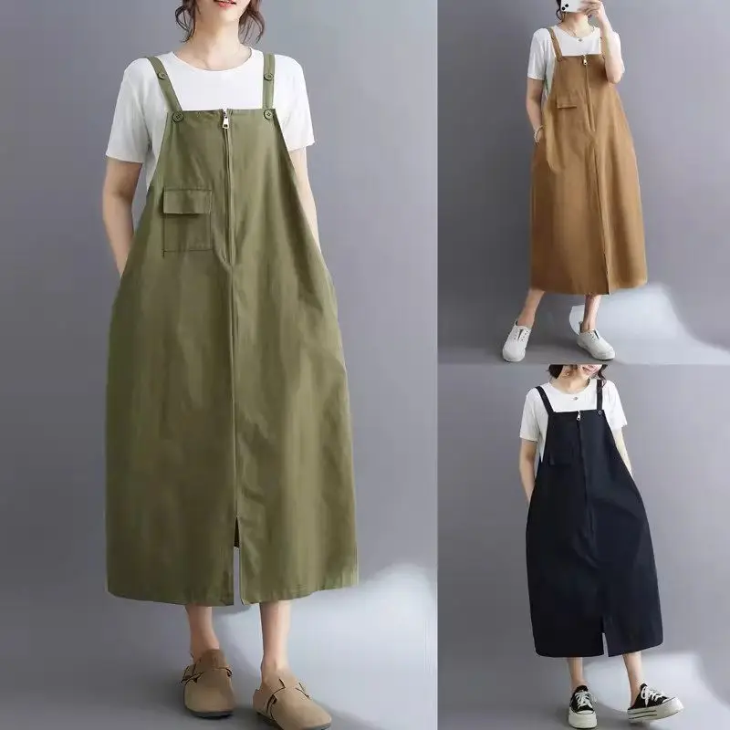 2024 New Japanese And Korean Retro Loose Dresses Women's Sleeveless A Edition Slimming Solid Color Strap Summer Dress k1205
2024 New Japanese And Korean Retro Loose Dresses Women's Sleeveless A Edition Slimming Solid Color Strap Summer Dress k1205