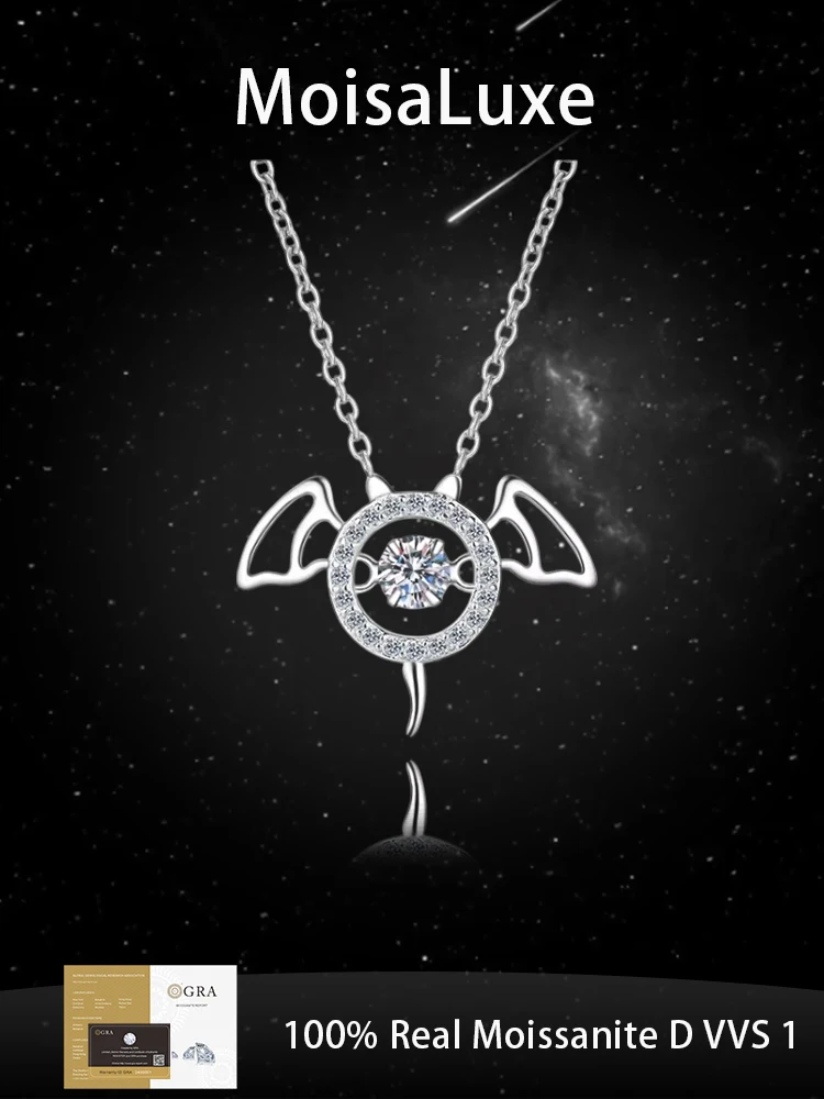MoisaLuxe Official Store GRA Moissanite Plata Sterling 925 Silver Jewelry Little Devil Neck Chain For Women Pendant Necklace
MoisaLuxe Official Store GRA Moissanite Plata Sterling 925 Silver Jewelry Little Devil Neck Chain For Women Pendant Necklace