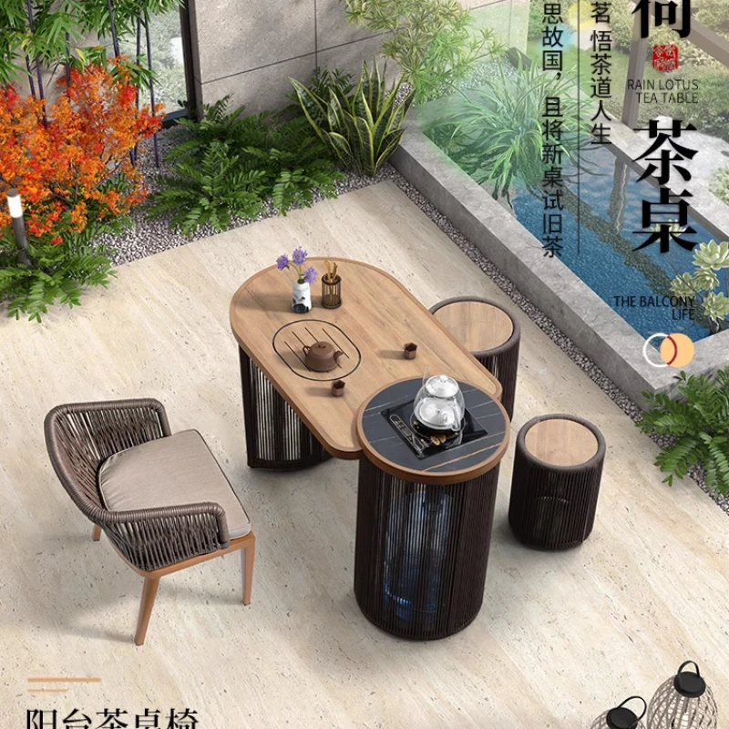Balcony tea table and chair combination living room household small tea table simple kung fu tea
Balcony tea table and chair combination living room household small tea table simple kung fu tea