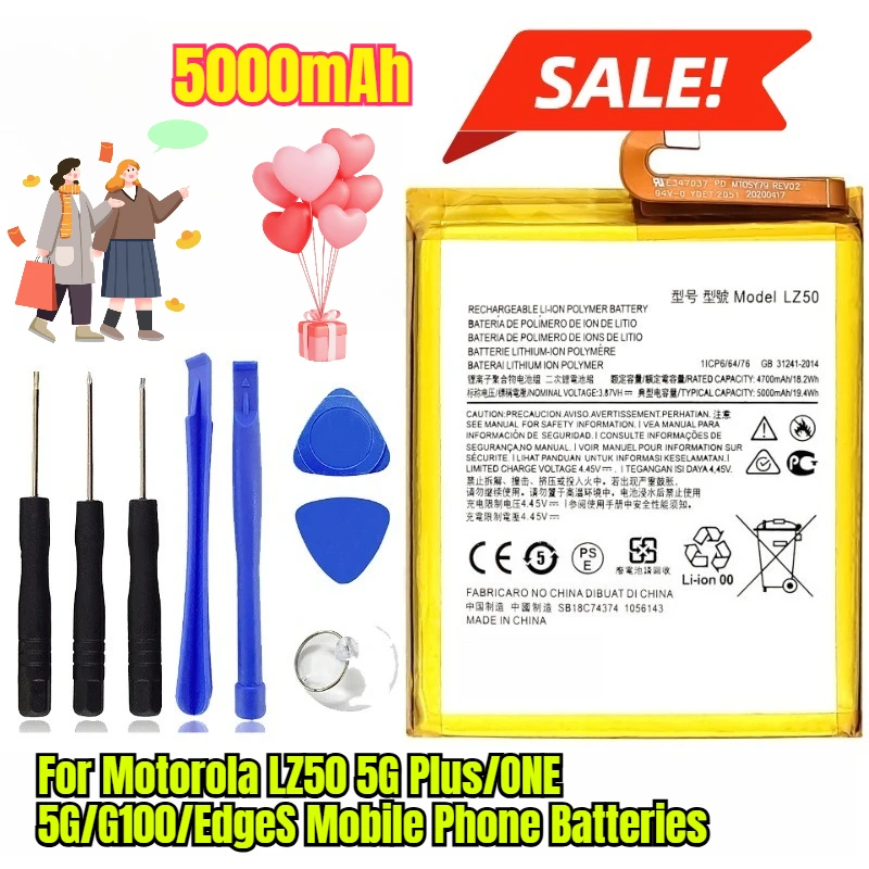 5000mAh for Motorola LZ50 5G Plus/ONE 5G/G100/EdgeS Mobile Phone Batteries
5000mAh for Motorola LZ50 5G Plus/ONE 5G/G100/EdgeS Mobile Phone Batteries
