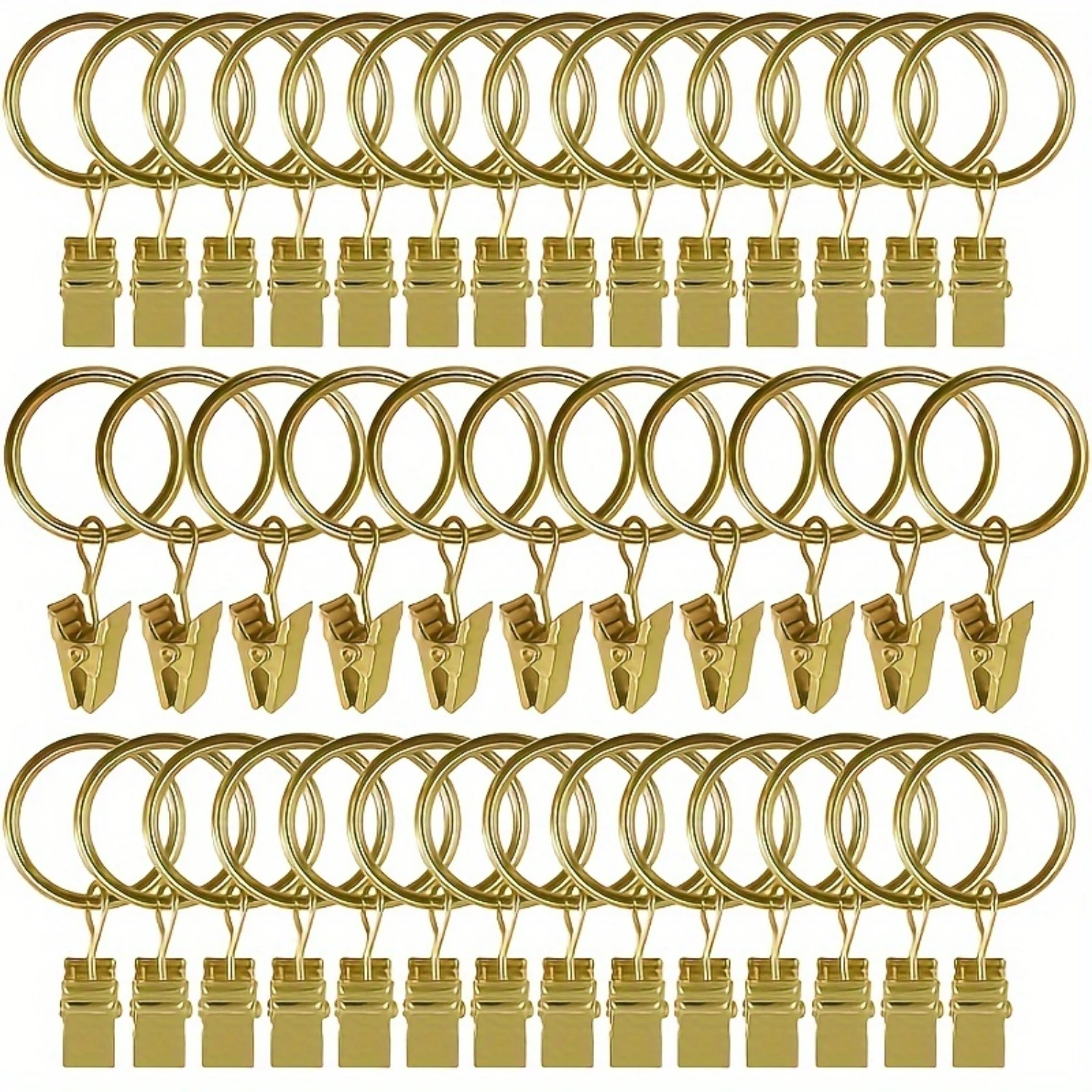 44pcs Metal Curtain Rings With Clips, Curtain Hanger Clips, Curtain Clips With Rings, Curtain Rings 1" Inner Diameter, Fits Diam
44pcs Metal Curtain Rings With Clips, Curtain Hanger Clips, Curtain Clips With Rings, Curtain Rings 1" Inner Diameter, Fits Diam