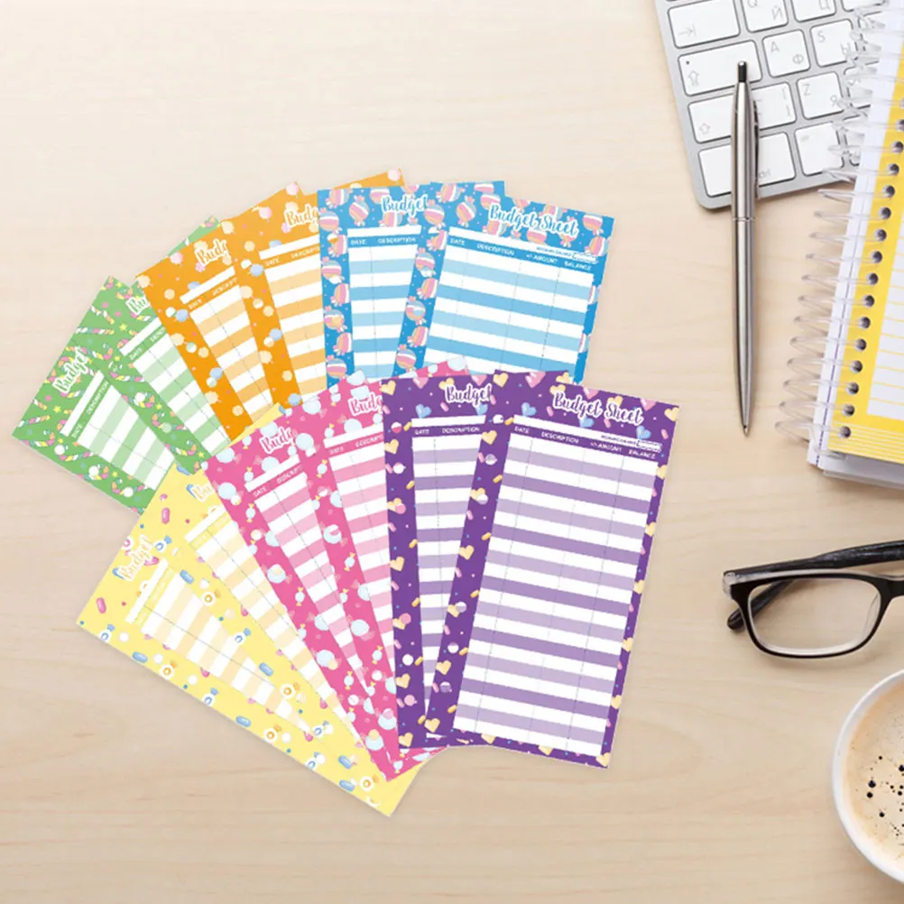 60pcs Candy 6 Hole Binder Sheets Budget Planner Expense Budget Binder Inserts Office Accessories Tracker Notebook Accessories
60pcs Candy 6 Hole Binder Sheets Budget Planner Expense Budget Binder Inserts Office Accessories Tracker Notebook Accessories