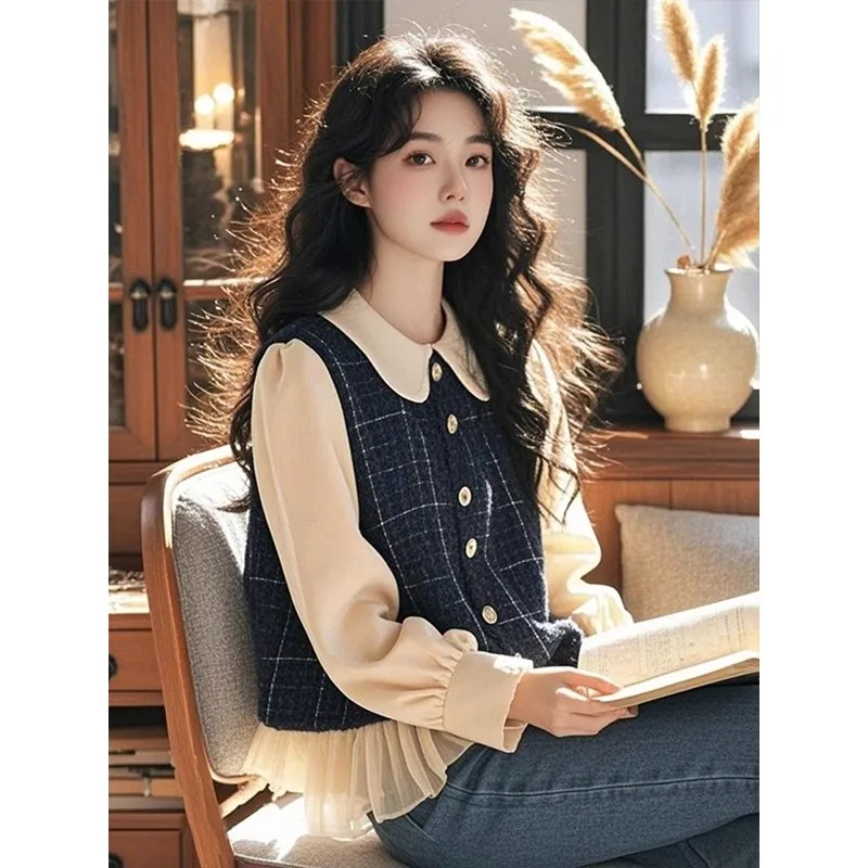 Уникальный кукольный воротник в клетку, женский нежный топ Ele Spring Faion, Новое поступление 2025, женский качественный топ
Уникальный кукольный воротник в клетку, женский нежный топ Ele Spring Faion, Новое поступление 2025, женский качественный топ