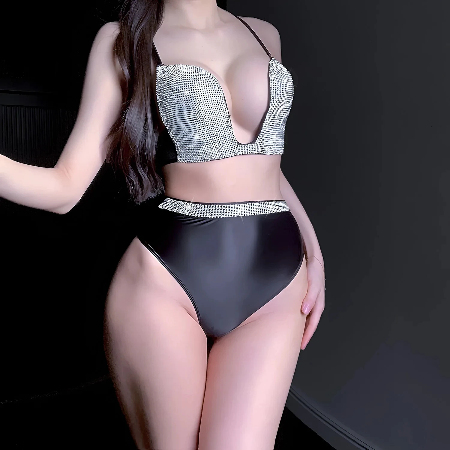 Sexy High Waist Tight Thong T Pants for Women - Sparkling Diamond Shining Clubwear Underwear Party Hot Girl Slim Fit
Sexy High Waist Tight Thong T Pants for Women - Sparkling Diamond Shining Clubwear Underwear Party Hot Girl Slim Fit
