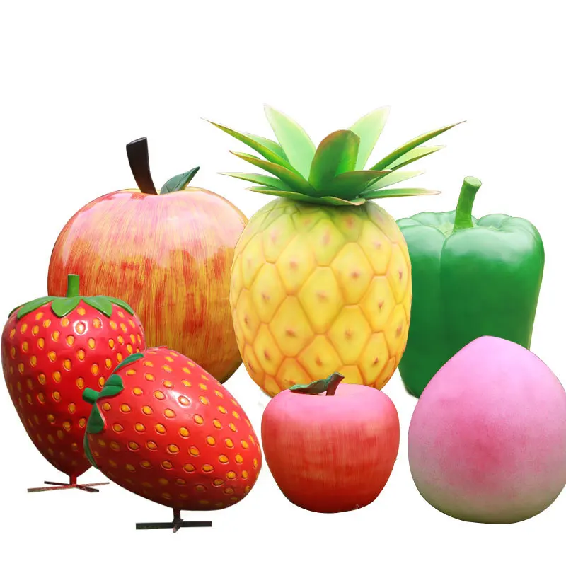 Outdoor simulated apple and strawberry sculpture, fiberglass fake fruit, pepper and vegetable ornament, landscape
Outdoor simulated apple and strawberry sculpture, fiberglass fake fruit, pepper and vegetable ornament, landscape