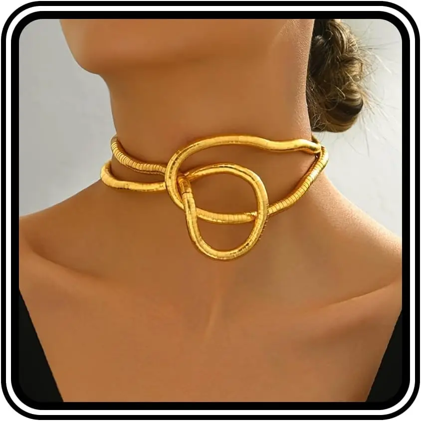 Infinite Loop Necklace Bendable Snake Golden Hinge Necklaces Wrap Choker Flexible Random Shape Cool Snake Chain For Women Men
Infinite Loop Necklace Bendable Snake Golden Hinge Necklaces Wrap Choker Flexible Random Shape Cool Snake Chain For Women Men