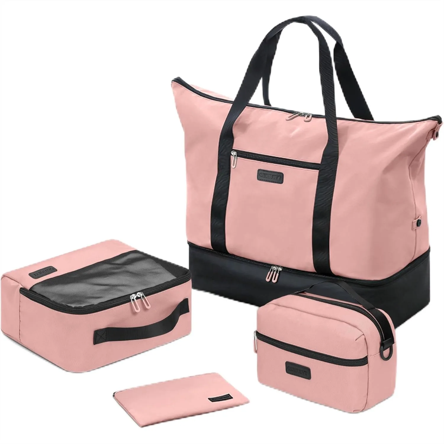 21-дюймовая большая дорожная сумка для женщин - прочная холщовая сумка-тоут с кожаными элементами, для ручной клади, с отделением для обуви, набор из 2 предметов
21-дюймовая большая дорожная сумка для женщин - прочная холщовая сумка-тоут с кожаными элементами, для ручной клади, с отделением для обуви, набор из 2 предметов