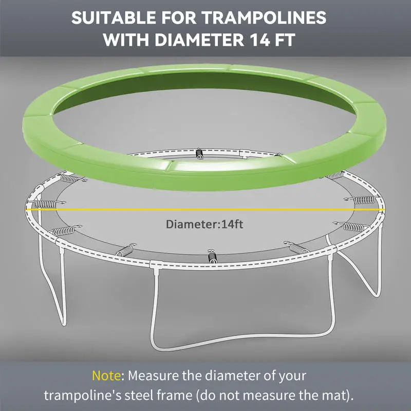 Soozier 14FT Trampoline Spring Cover, Safety Trampoline Pad Replacement, Waterproof and Tear Resistant, All Weather Trampoline Accessories, Green
Soozier 14FT Trampoline Spring Cover, Safety Trampoline Pad Replacement, Waterproof and Tear Resistant, All Weather Trampoline Accessories, Green
