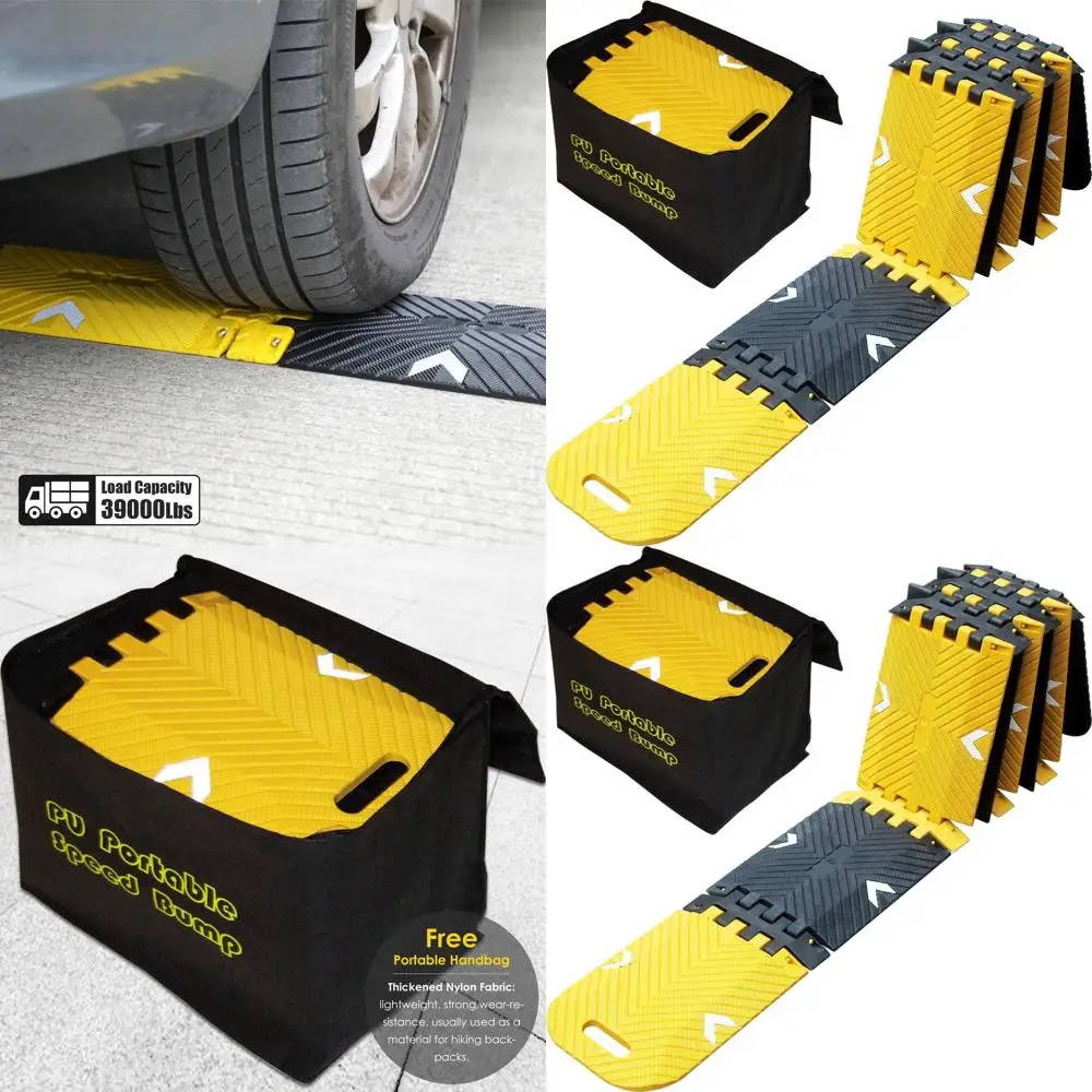 10ft x 10in Collapsible Traffic Speed Bump for Portable Vehicle Control on Driveways and Parking Lots
10ft x 10in Collapsible Traffic Speed Bump for Portable Vehicle Control on Driveways and Parking Lots
