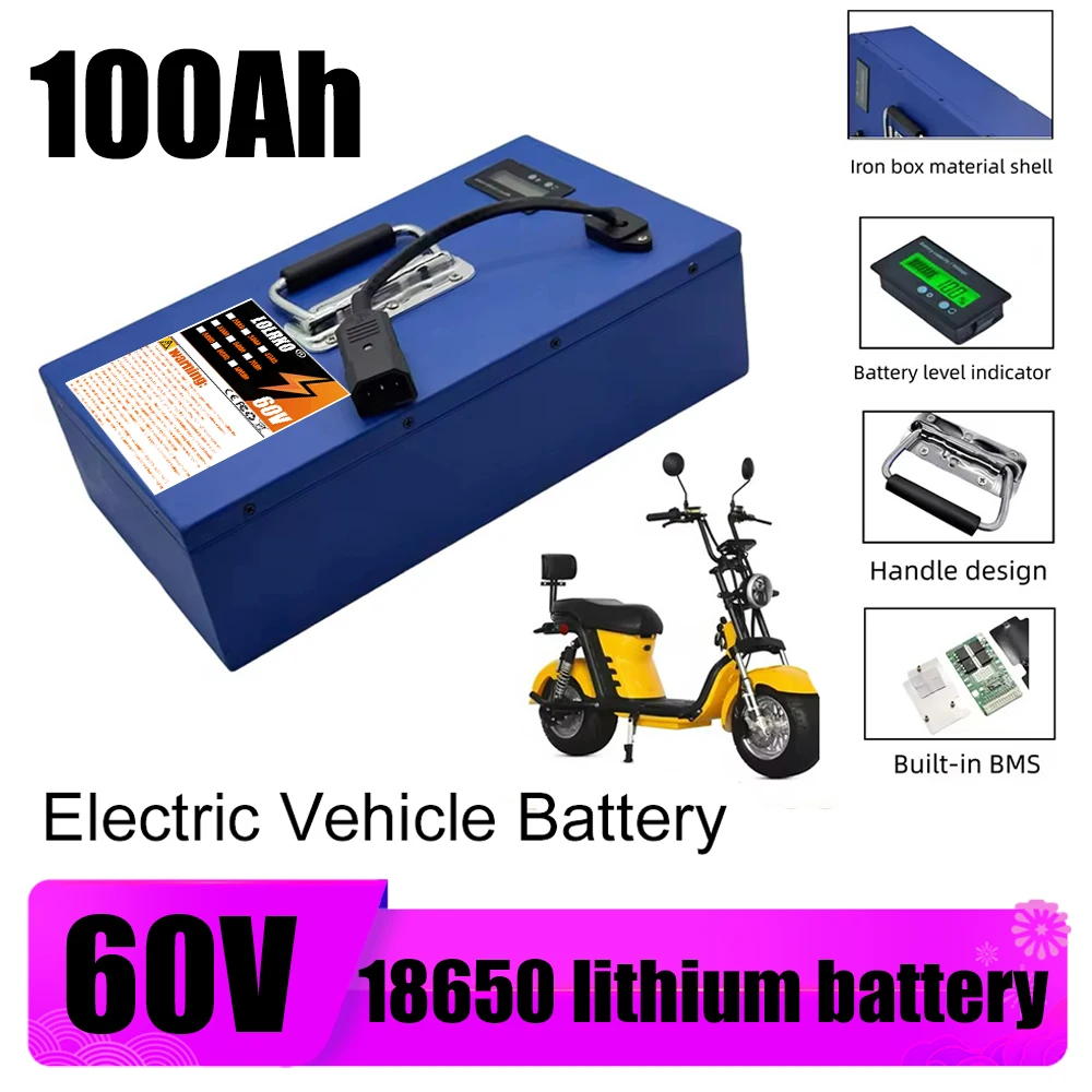 Electric vehicle lithium battery 60V 100Ah super capacity 18650 lithium battery electric motorcycle tricycle lithium battery
Electric vehicle lithium battery 60V 100Ah super capacity 18650 lithium battery electric motorcycle tricycle lithium battery