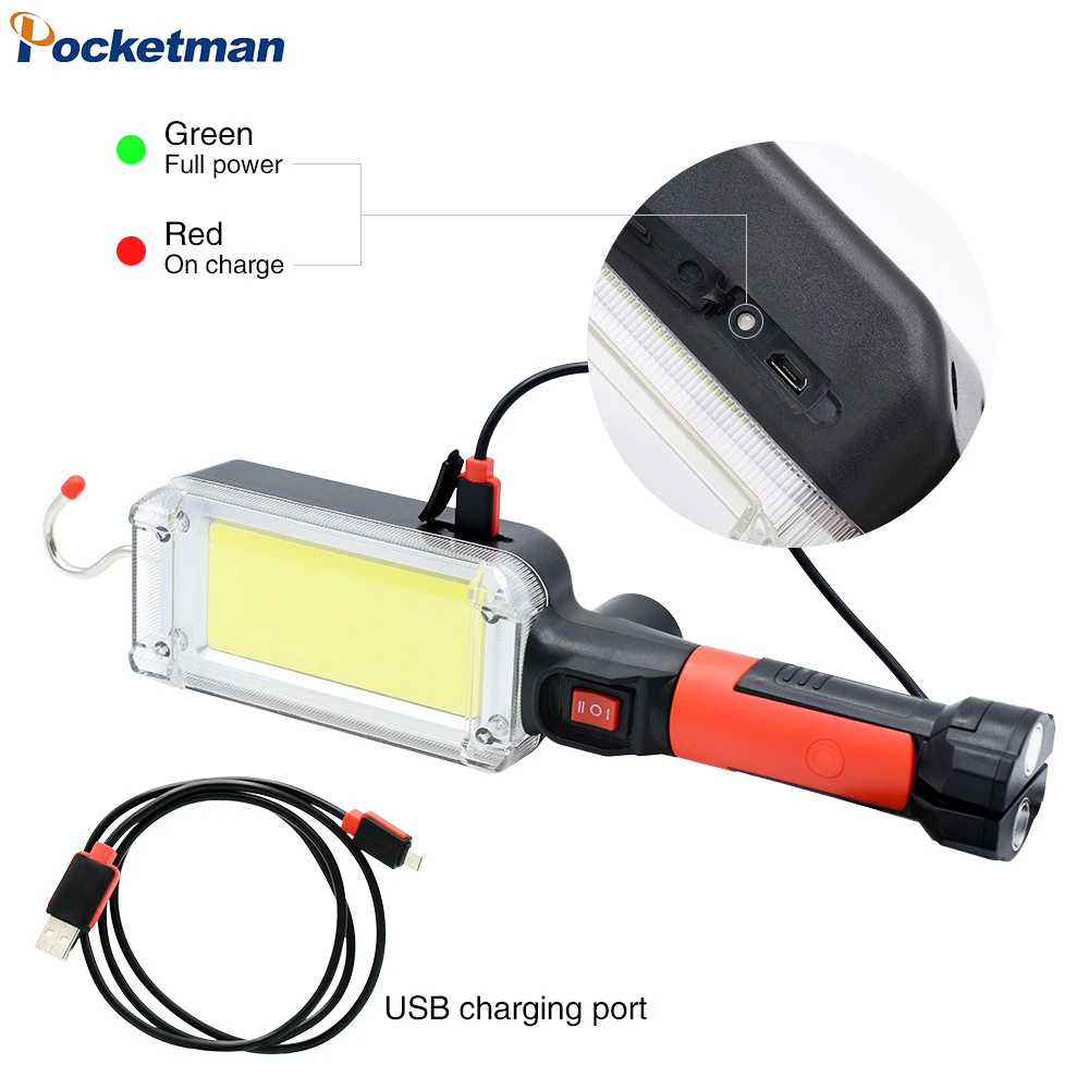 Magnetic Lantern COB Work Light Hook Camping Lamp USB Rechargeable Waterproof Flashlight Outdoor Emergency Lighting Torch
Magnetic Lantern COB Work Light Hook Camping Lamp USB Rechargeable Waterproof Flashlight Outdoor Emergency Lighting Torch