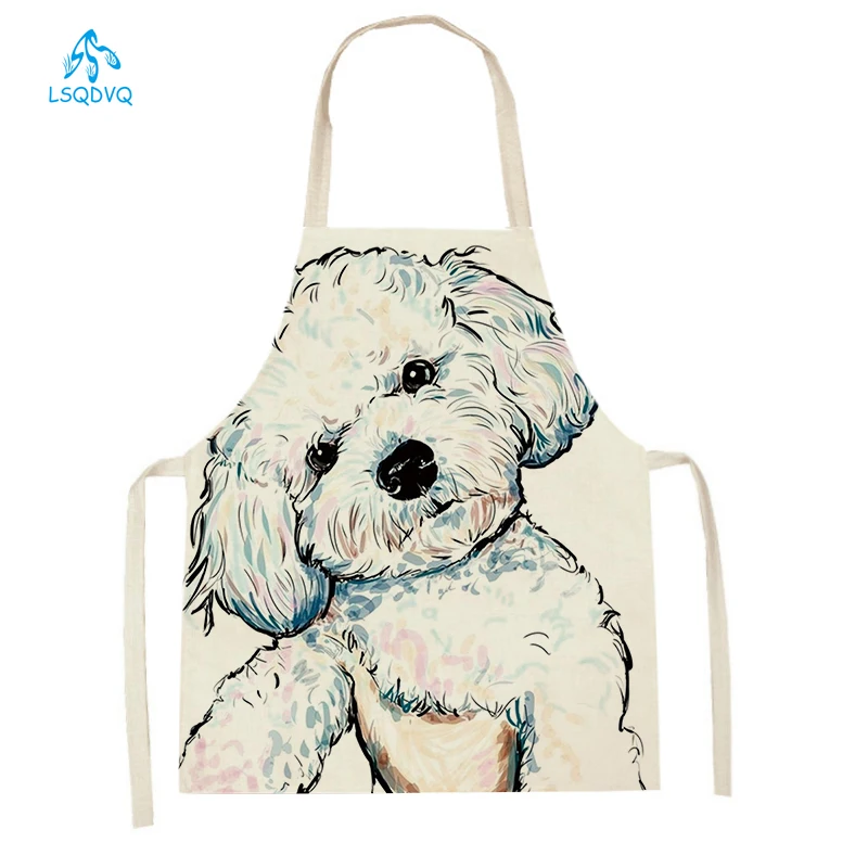 Кухонный Фартук для взрослых и детей, льняные фартуки без рукавов с мультяшным изображением собаки для приготовления пищи, инструменты для уборки дома, передняя часть для выпечки 
Кухонный Фартук для взрослых и детей, льняные фартуки без рукавов с мультяшным изображением собаки для приготовления пищи, инструменты для уборки дома, передняя часть для выпечки