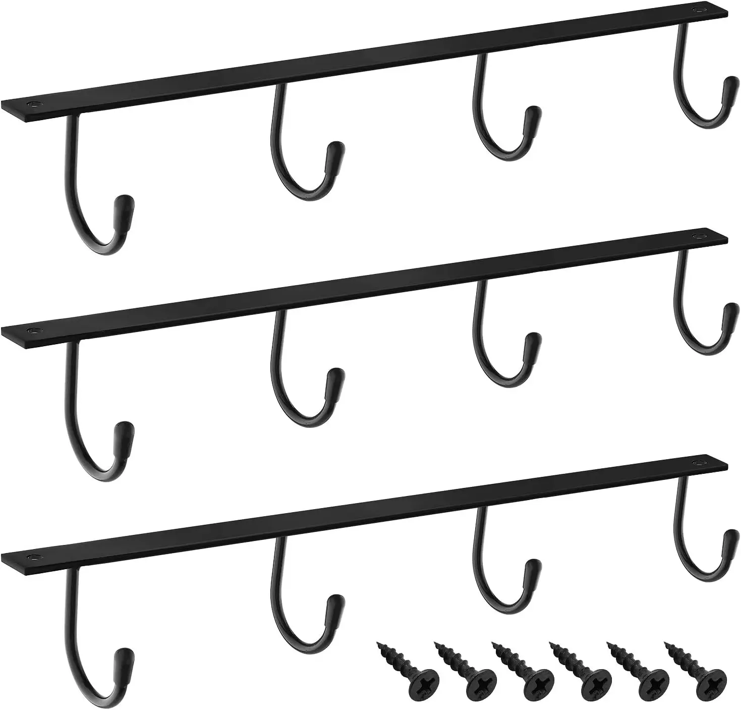 Under Cabinet Metal Mug Holder - Iron Hanging Rack for Coffee Cups and Kitchen Utensils Display (Black, 3)
Under Cabinet Metal Mug Holder - Iron Hanging Rack for Coffee Cups and Kitchen Utensils Display (Black, 3)