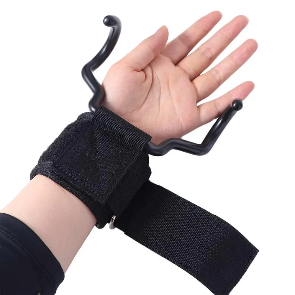 1 PC/Pair Pull-up Weight Lifting Grip Hook Non-Slip Adjustable Auxiliary Power Wrist Guard 1 Pair Black Steel Hook Grips Strap
1 PC/Pair Pull-up Weight Lifting Grip Hook Non-Slip Adjustable Auxiliary Power Wrist Guard 1 Pair Black Steel Hook Grips Strap