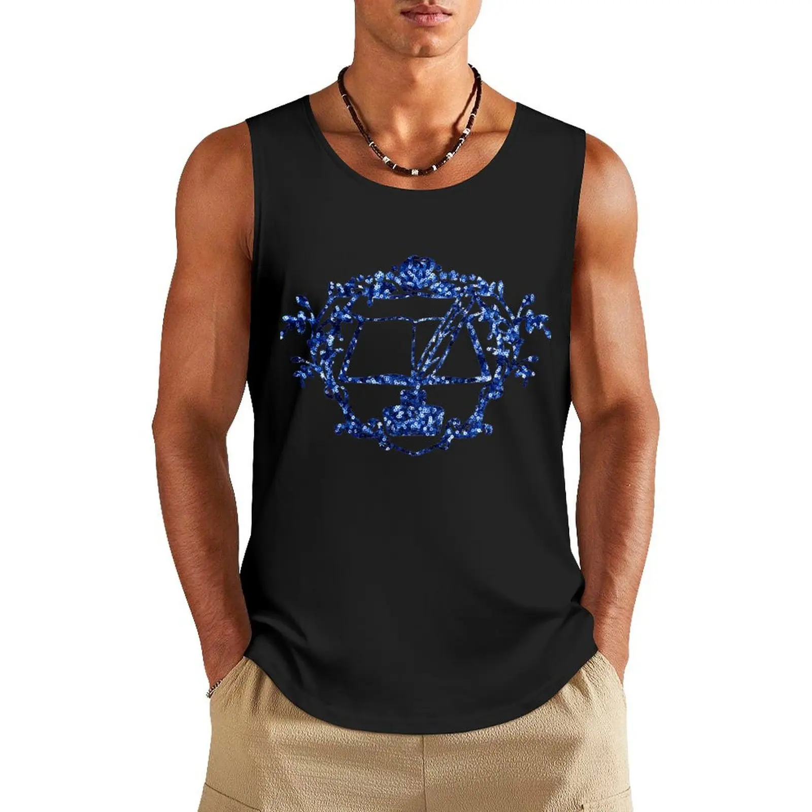 Ascendance of a Bookworm - Myne's Workshop Crest with blue sequin logo star rose quill ink Tank Top gym shirts men gym
Ascendance of a Bookworm - Myne's Workshop Crest with blue sequin logo star rose quill ink Tank Top gym shirts men gym