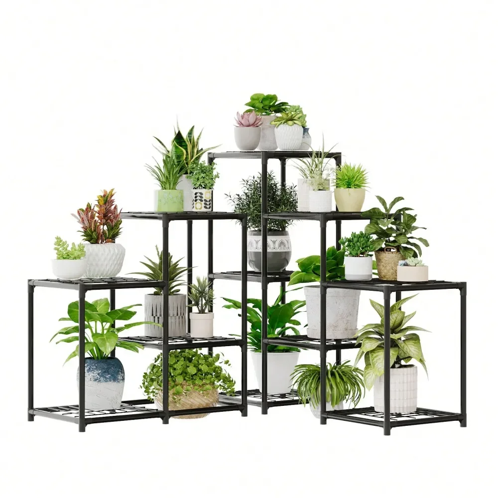 Plant Stand Indoor Metal Plant Shelf 5Tier 11 Potted Flower Shelves Garden Black Plant Holder Rack For Garden Living Room Patio
Plant Stand Indoor Metal Plant Shelf 5Tier 11 Potted Flower Shelves Garden Black Plant Holder Rack For Garden Living Room Patio