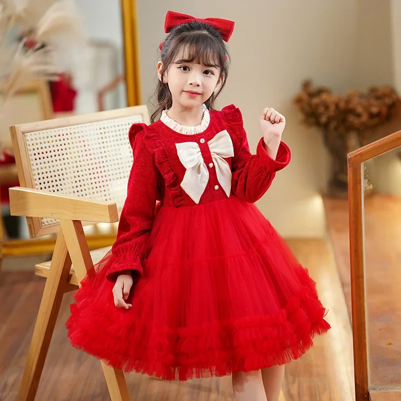 Children's Puffy Mesh Princess Dress3-13Year-End Big Kids Long Sleeve Dress Girls' Clothing Autumn Winter Fleece Lined
Children's Puffy Mesh Princess Dress3-13Year-End Big Kids Long Sleeve Dress Girls' Clothing Autumn Winter Fleece Lined