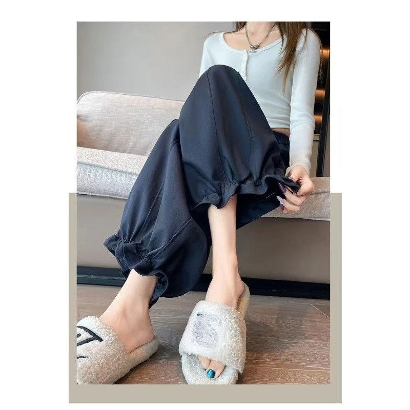 Women's Spring and Autumn New Fungus Edge Bud Pants Casual Nine-point Pants Retro Gray Washed Cotton Lantern Wide-leg Trousers
Women's Spring and Autumn New Fungus Edge Bud Pants Casual Nine-point Pants Retro Gray Washed Cotton Lantern Wide-leg Trousers