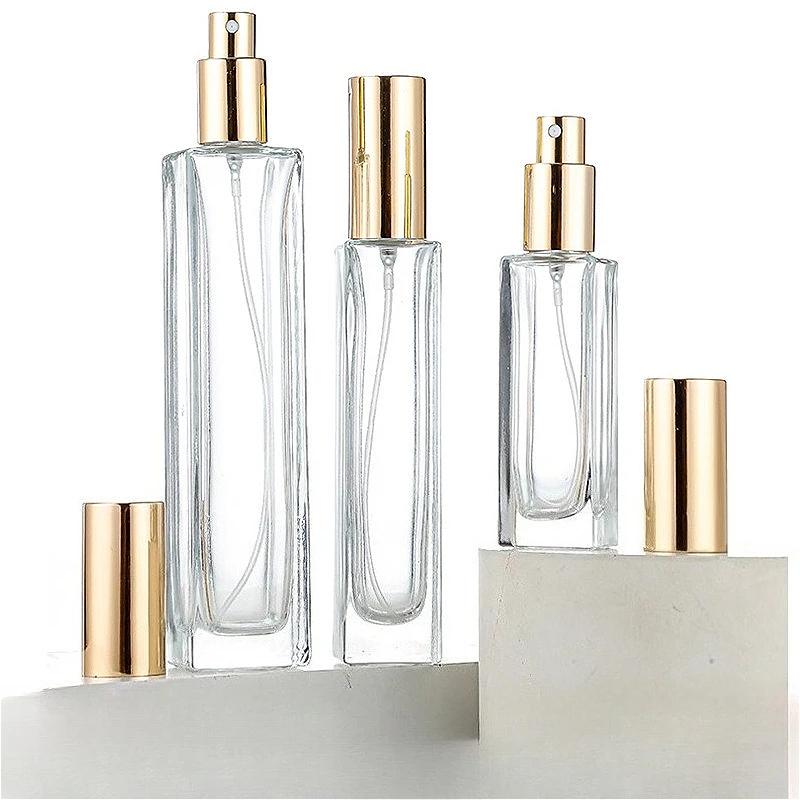 30/50/100ml Square Glass Perfume Bottle with Cap, Clear Spray Atomizer, Empty Refillable Travel Sample Container
30/50/100ml Square Glass Perfume Bottle with Cap, Clear Spray Atomizer, Empty Refillable Travel Sample Container