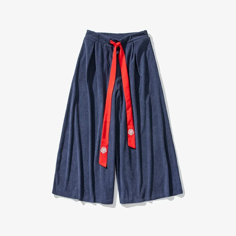 Spring New Chinese Style Couple Embroidered Hanfu Corduroy Straight Wide-leg Pants
Spring New Chinese Style Couple Embroidered Hanfu Corduroy Straight Wide-leg Pants