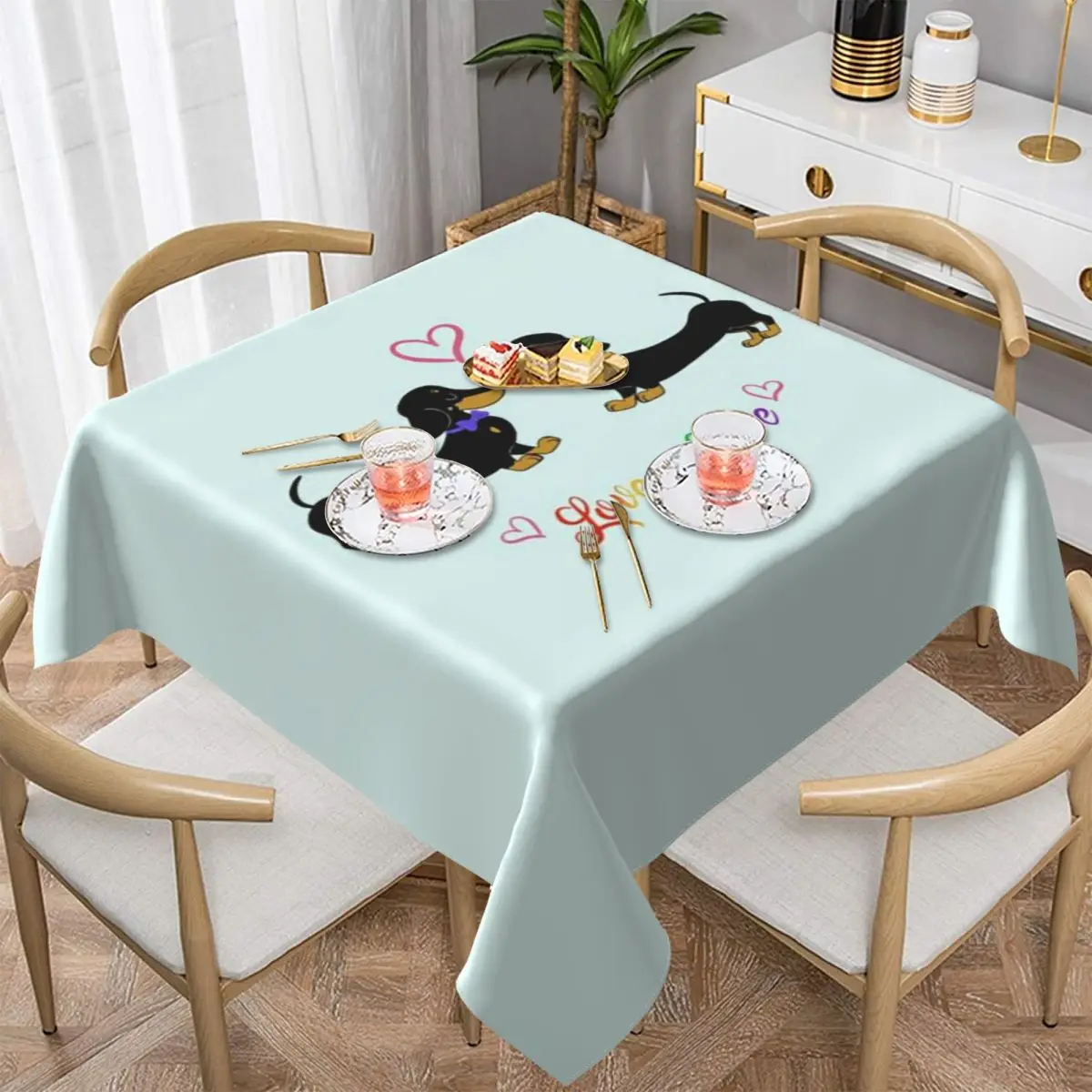 Dachshund Pattern Art Waterproof Square Tablecloth Oilproof Table Cloth for Kitchen Events Dining Table Cover
Dachshund Pattern Art Waterproof Square Tablecloth Oilproof Table Cloth for Kitchen Events Dining Table Cover