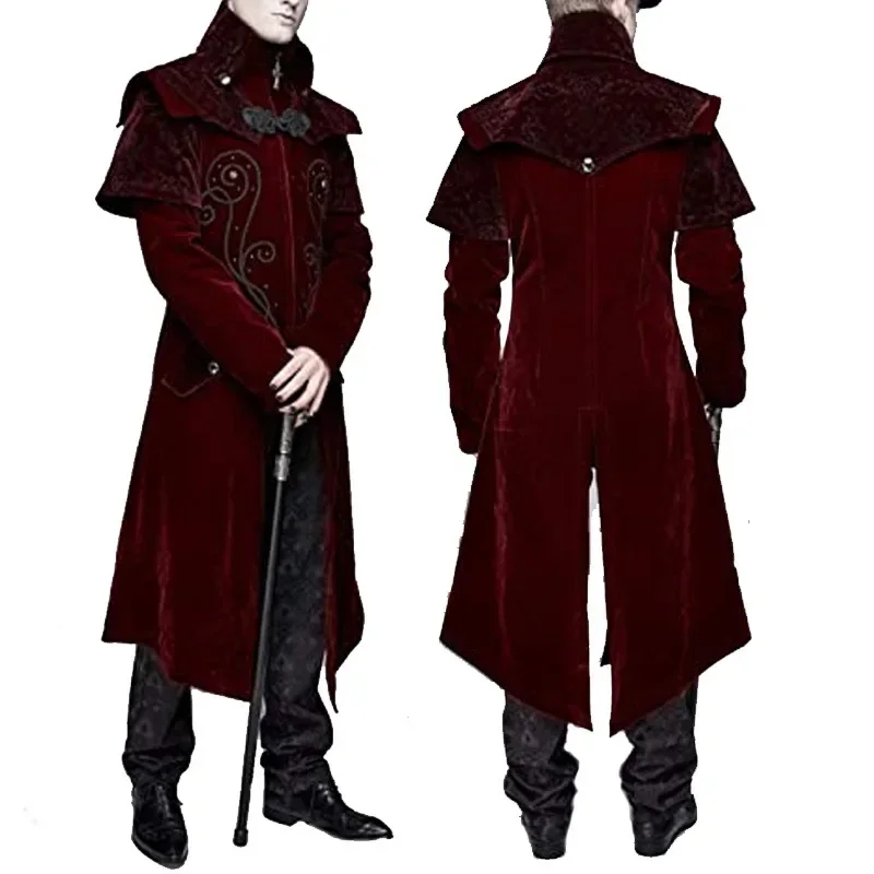 Medieval European Castle Vampire Devil Red Coat Trench Cosplay Costume Middle Ages Victorian Court Nobles Clothes
Medieval European Castle Vampire Devil Red Coat Trench Cosplay Costume Middle Ages Victorian Court Nobles Clothes
