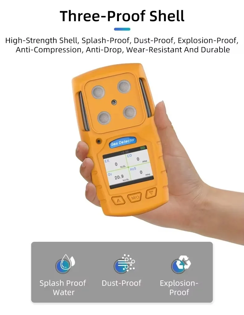 4-in-1 Gas Detector: H2S, CO, O2, EX, with CO2 and Formaldehyde ing
4-in-1 Gas Detector: H2S, CO, O2, EX, with CO2 and Formaldehyde ing