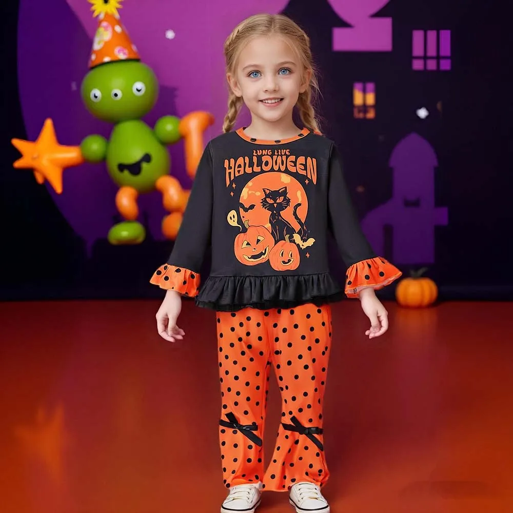 Одежда для маленьких девочек, костюмы в горошек с расклешенными рукавами на Хэллоуин, милый праздничный наряд, детский комплект, праздничные карнавальные костюмы
Одежда для маленьких девочек, костюмы в горошек с расклешенными рукавами на Хэллоуин, милый праздничный наряд, детский комплект, праздничные карнавальные костюмы