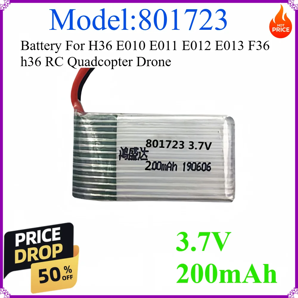 651723 3.7V 150mAh Battery For H36 E010 E011 E012 E013 F36 h36 RC Quadcopter Drone Parts 3.7v Lipo Battery
651723 3.7V 150mAh Battery For H36 E010 E011 E012 E013 F36 h36 RC Quadcopter Drone Parts 3.7v Lipo Battery
