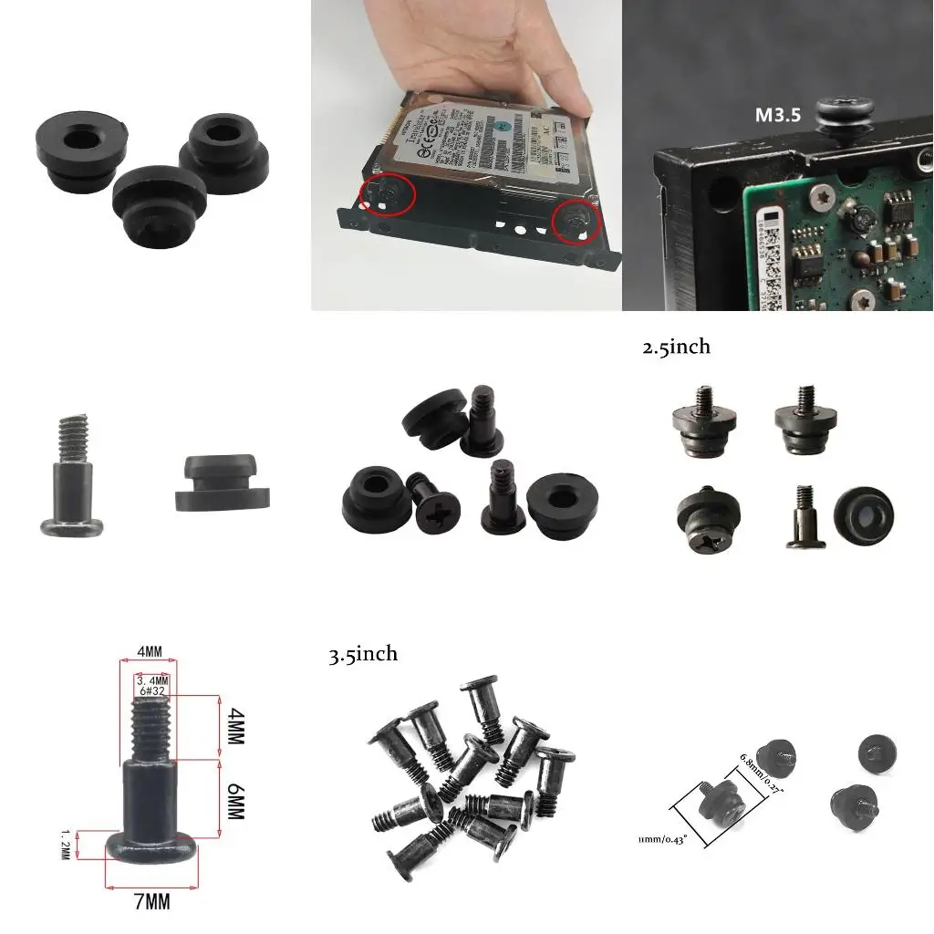 20 шт. компьютер для корпуса противоударные винты + амортизация 3,5 'или 2,5' HDD Sho 2025 
20 шт. компьютер для корпуса противоударные винты + амортизация 3,5 'или 2,5' HDD Sho 2025