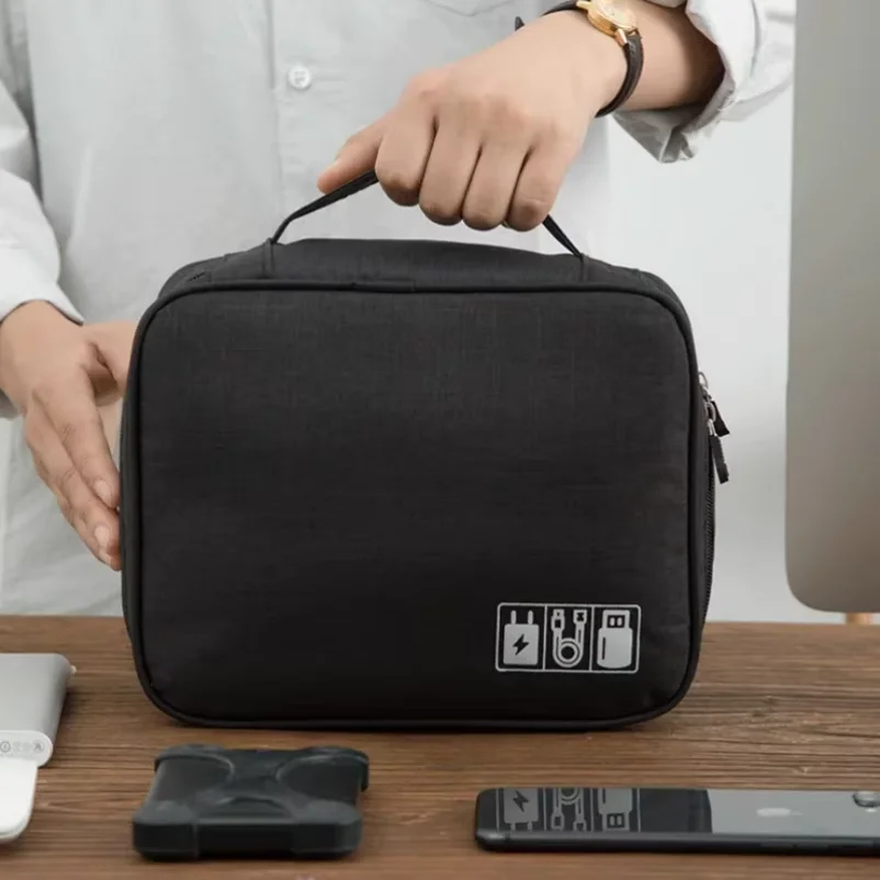 Waterproof Cable Organizer Bag - Portable Travel Electronic Accessory Case for USB Charger, Cords, Plugs & Data Cables Storage
Waterproof Cable Organizer Bag - Portable Travel Electronic Accessory Case for USB Charger, Cords, Plugs & Data Cables Storage
