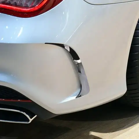 1 paire d'inserts couvercle de ventilation en Fiber de carbone lèvre de pare-chocs arrière Spoiler Canards évents pour mercedes-benz W117 CLA 200 250 45 AMG 14-18