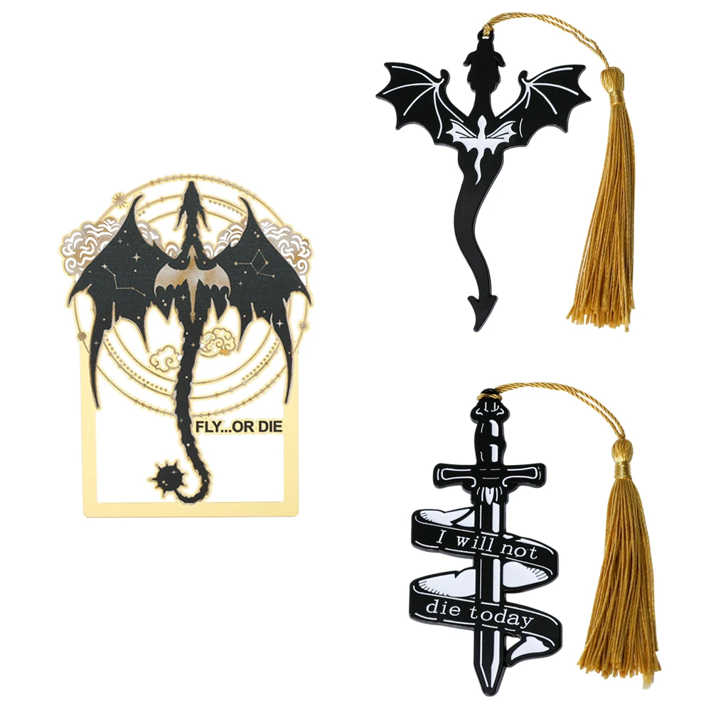 Four wing punk black dragon bookmark, gold dragon bookmark collection gift, men's and women's book lover gift
Four wing punk black dragon bookmark, gold dragon bookmark collection gift, men's and women's book lover gift